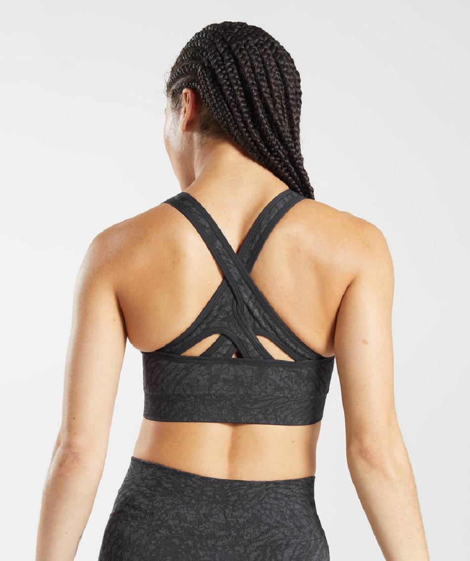 Sujetadores Deportivos Gymshark Adapt Animal Seamless Mujer Negras | CO 2060KOR